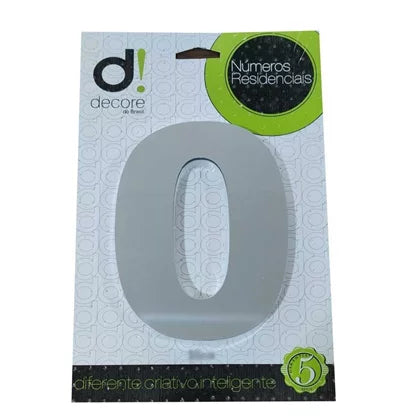 Número 0 de Acrílico Espelhado 5cm Decore