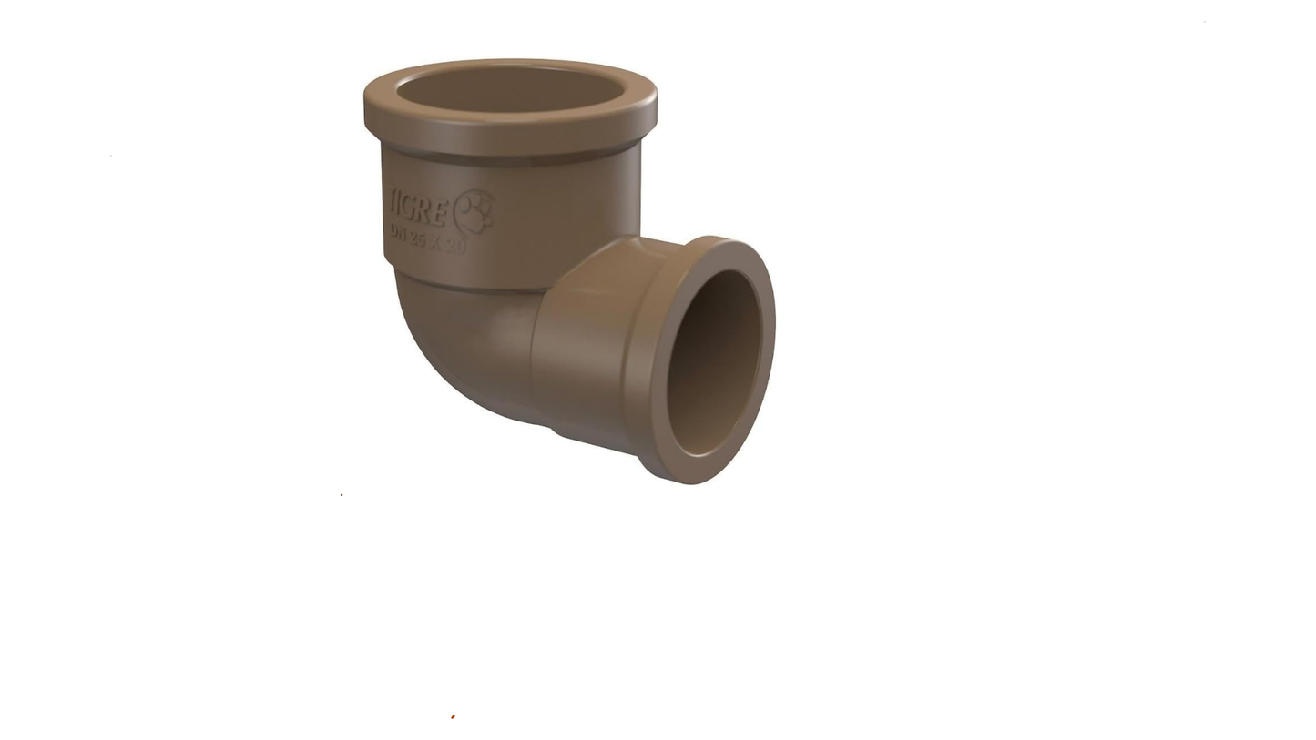 Kit 5 Joelho de Redução 90° Soldável 25mm x 20mm Cb - Tigre