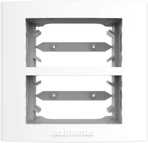 Placa 2 Módulos Com Suporte Para Móveis Branca - Alumbra
