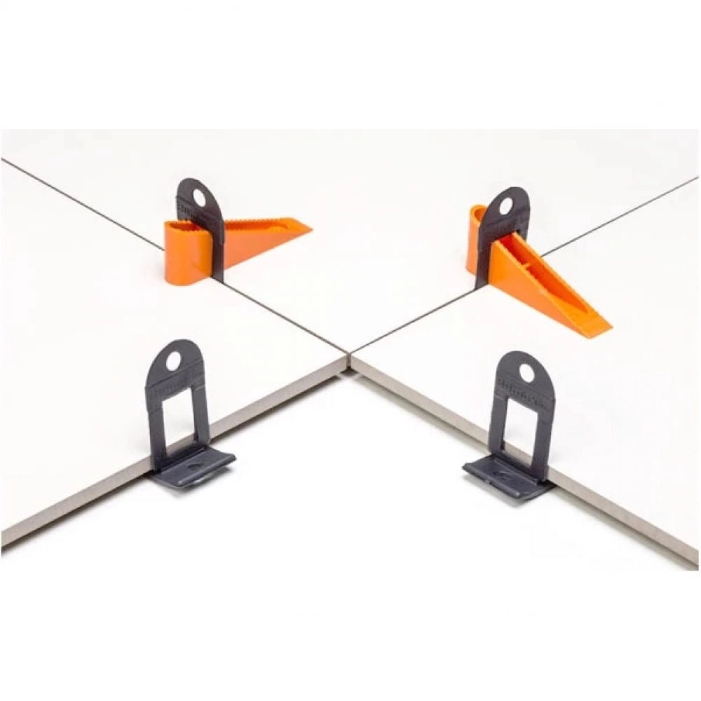 Nivelador de Pisos e Revestimento Cinza 1mm 50 Peças Bestfer