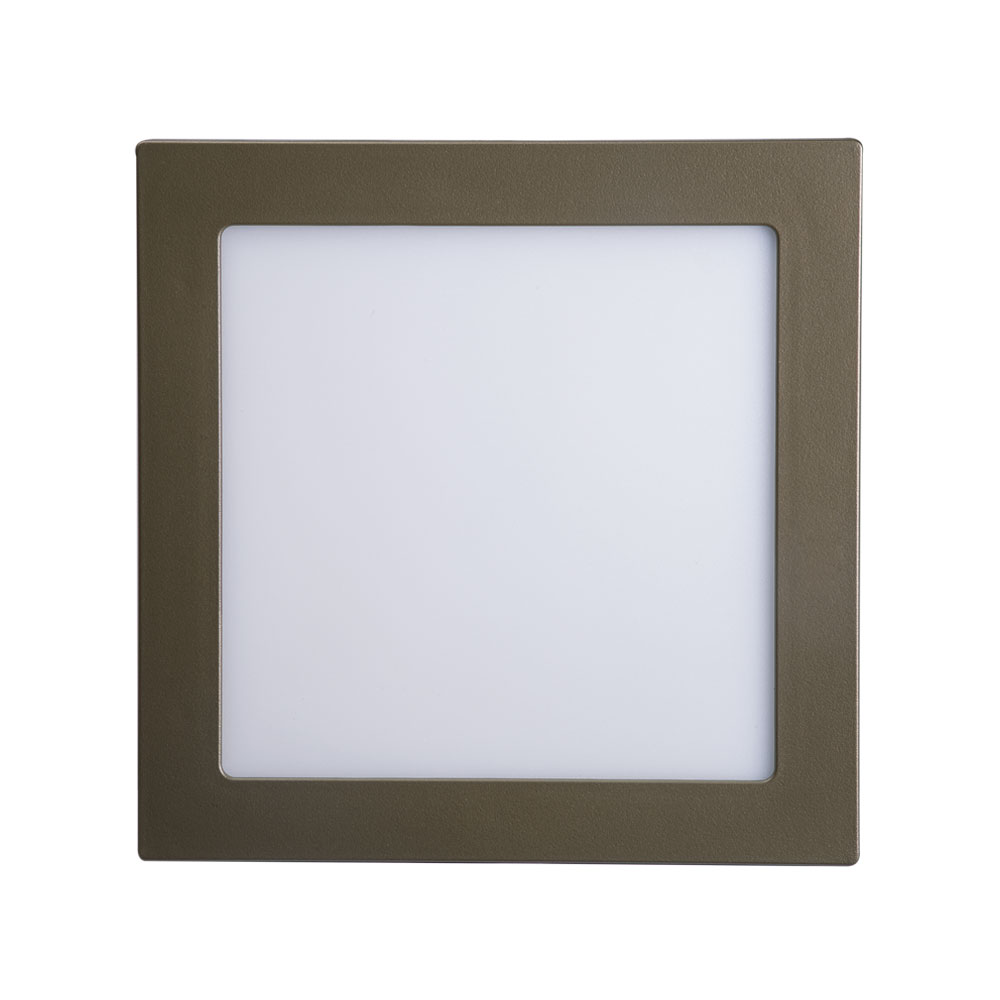 Painel Led de Embutir 20w 4000K 22x22cm Chumbo Metálico