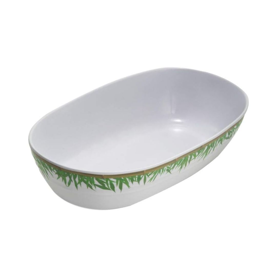 Travessa Oval Melamina Bambu 32cm Mimo Style Bowl