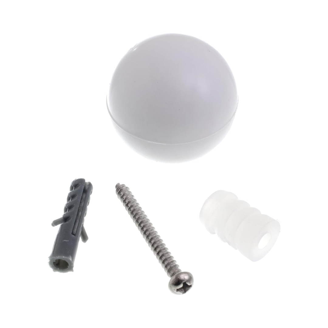 Batedor Para Porta Modelo Bola Branco Bemfixa 9004