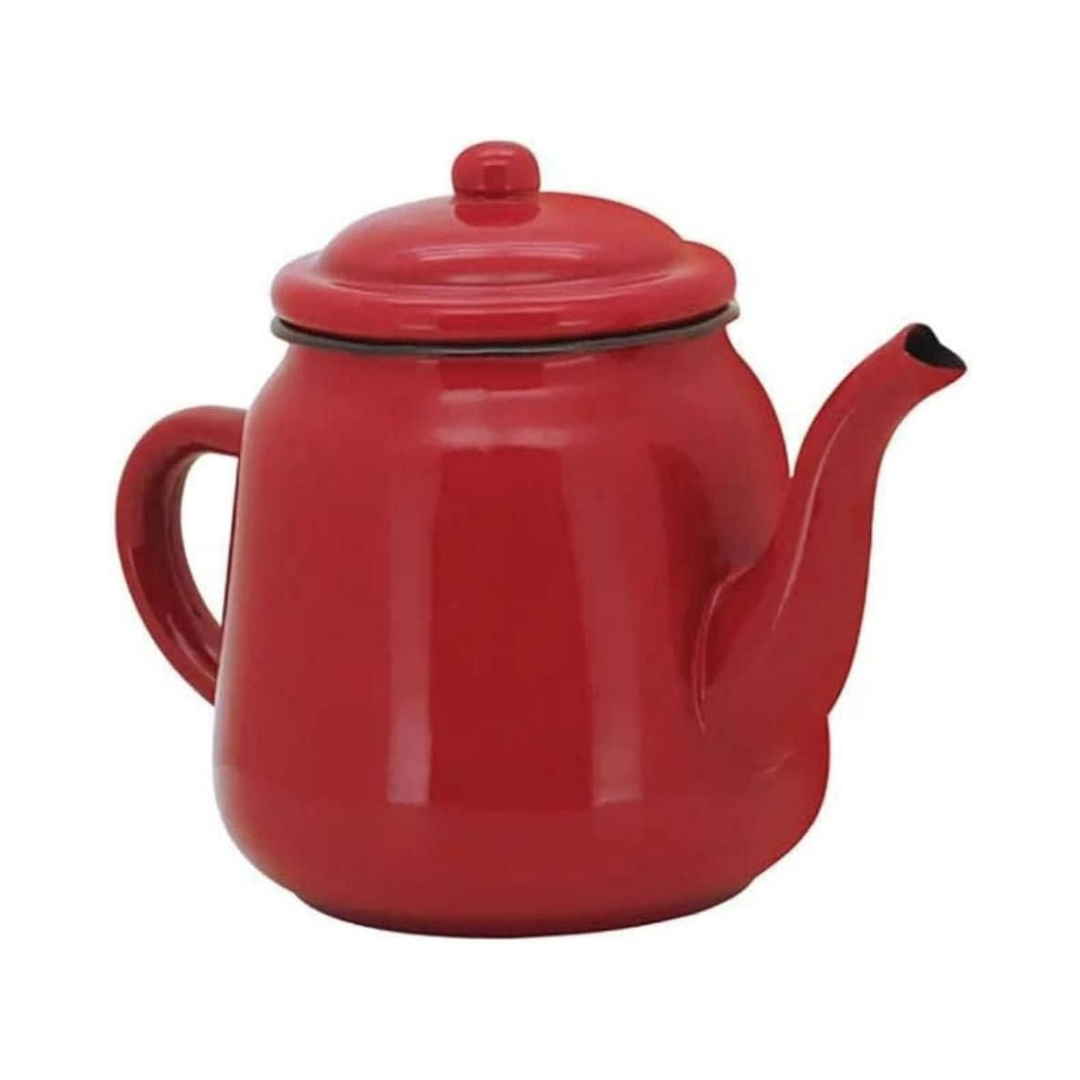 Bule Esmaltado Tradicional Vermelho 1L Yangzi