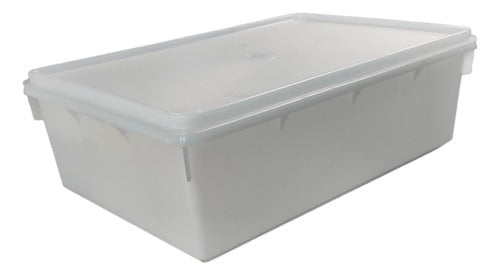 Kit com 6 Caixas Retangulares 3,5L Transparente Plasvale