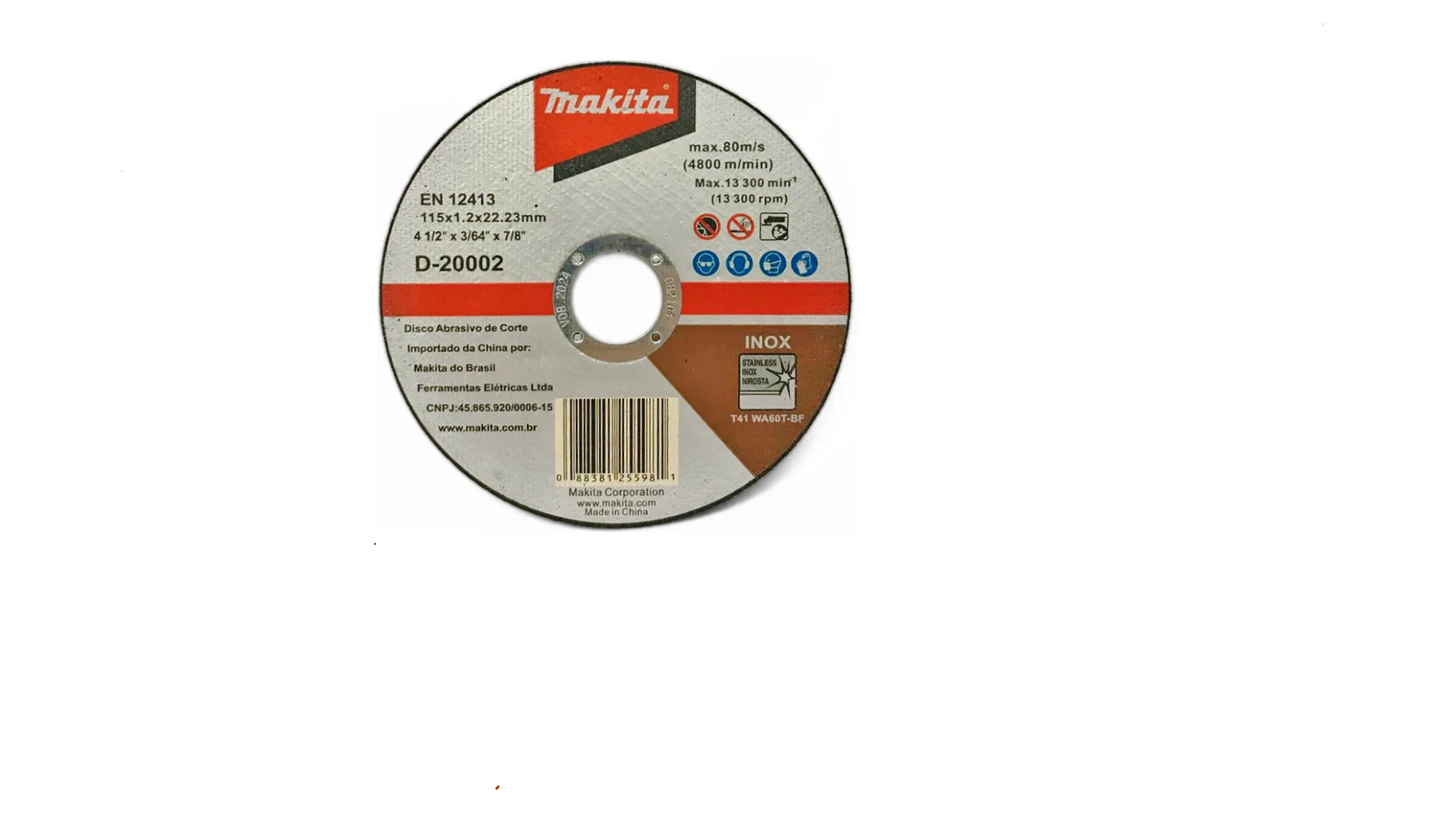 Disco De Corte Para Inox 4.1/2" D-20002 - Makita