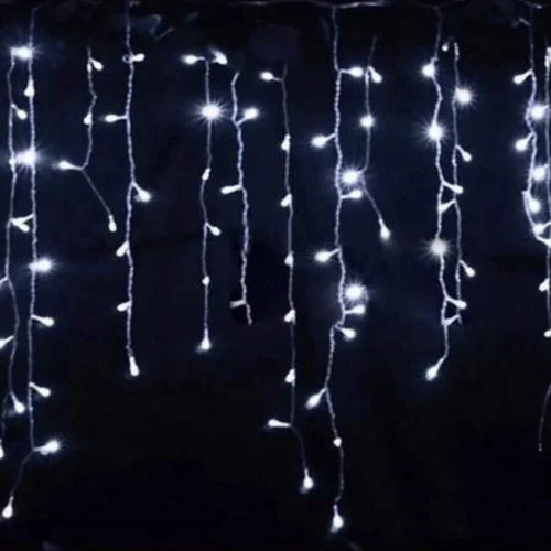 Pisca 100 LEDs Fio PVC com 8 Funções 127v Branco 8m Florarte