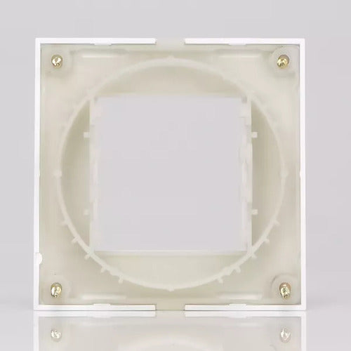 Conjunto Placa + Suporte Para Móvel Branco 80x80mm Sleek