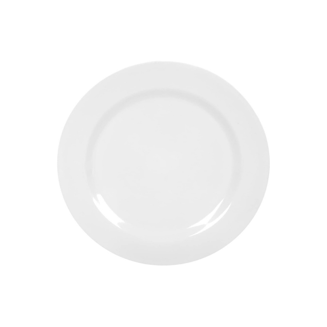Prato de Sobremesa Melamine Branca 18cm Yangzi