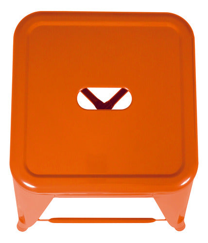 Banqueta Industrial Large Laranja 009442 Mor