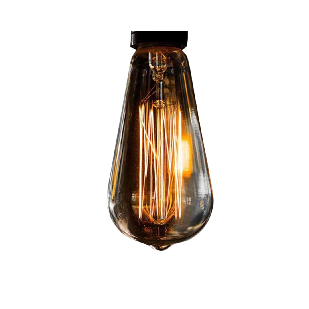 Lâmpada com filamento de carbono bulbo ST64 40W ÂMBAR 2400k 127v GALAXY