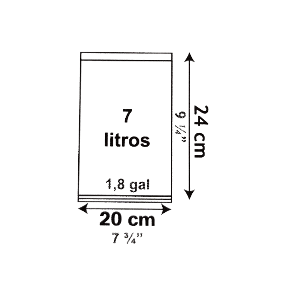 Cesto para lixo de plástico preto 7L Viel