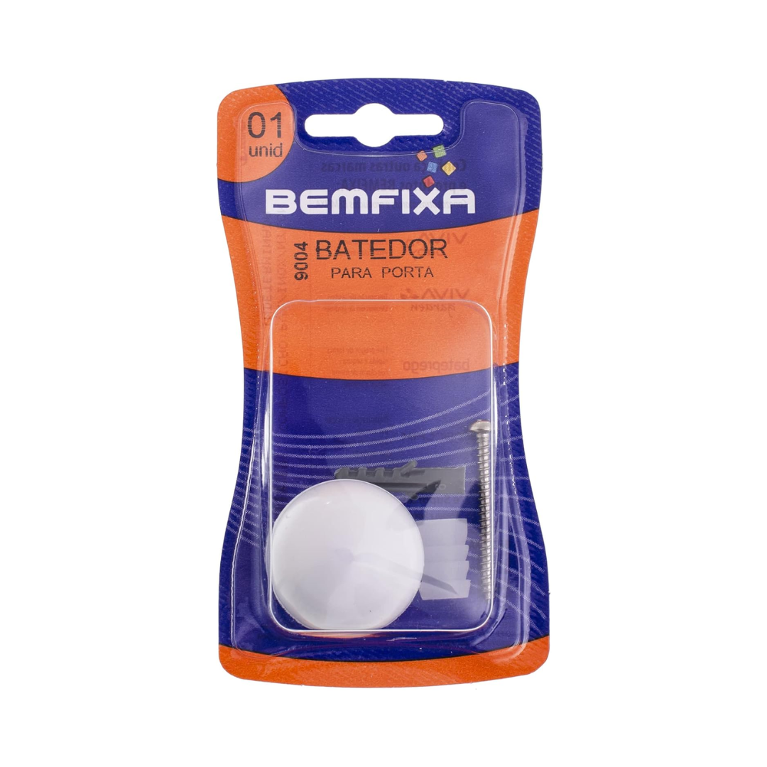 Batedor Para Porta Modelo Bola Branco Bemfixa 9004