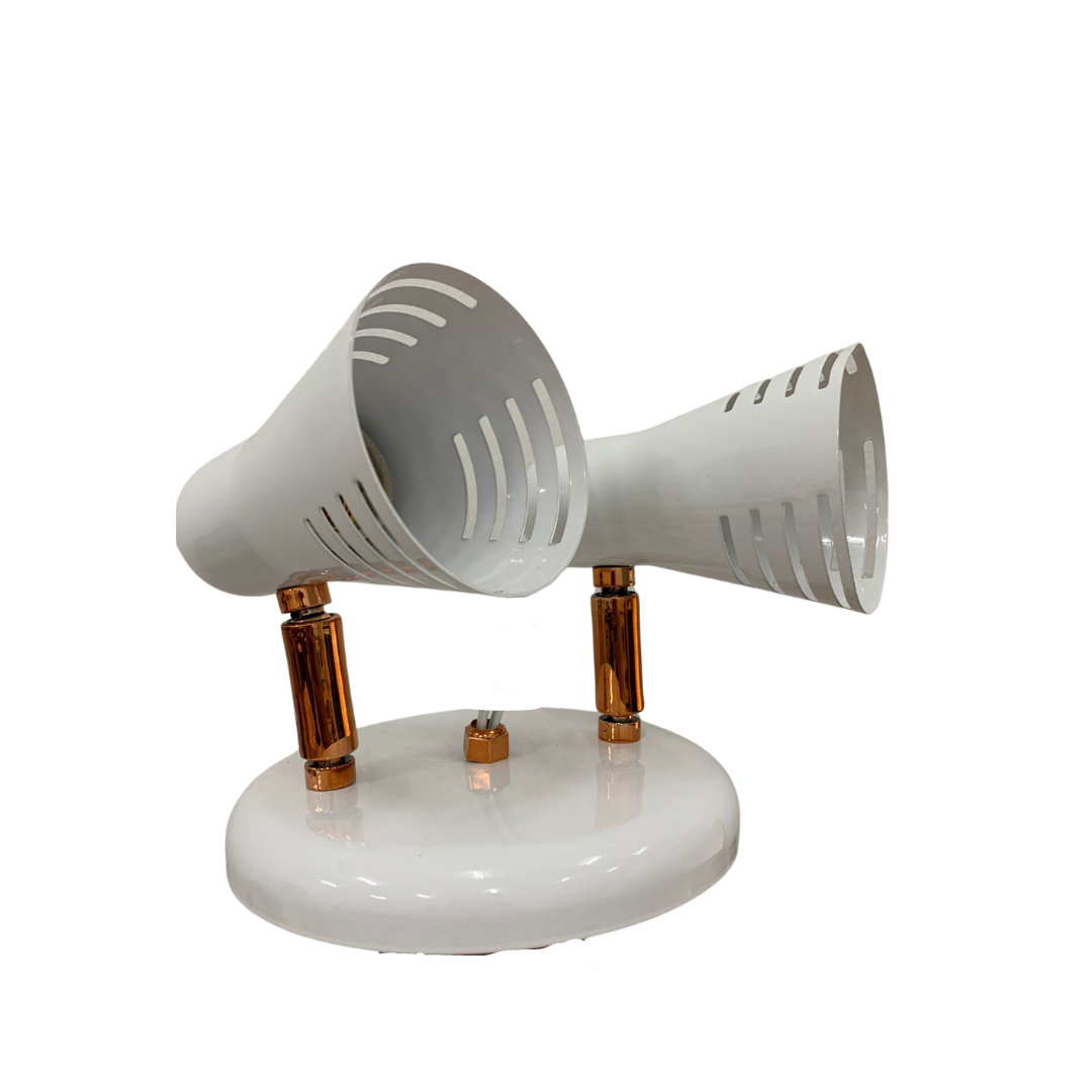 Spot Duplo De Alumínio E27 Branco/Cobre - Click Injet