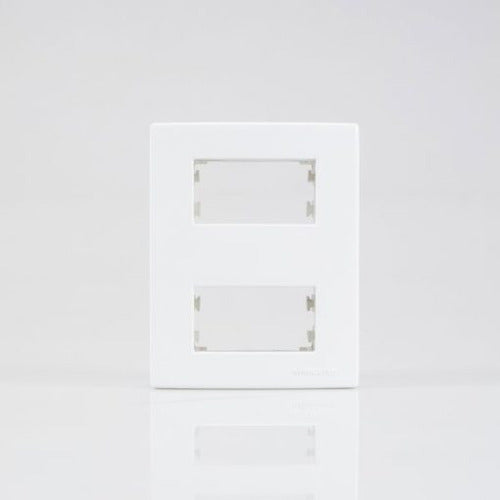 Caixa Sobrepor 95x75 2 Postos Separados Sleek Com Suporte