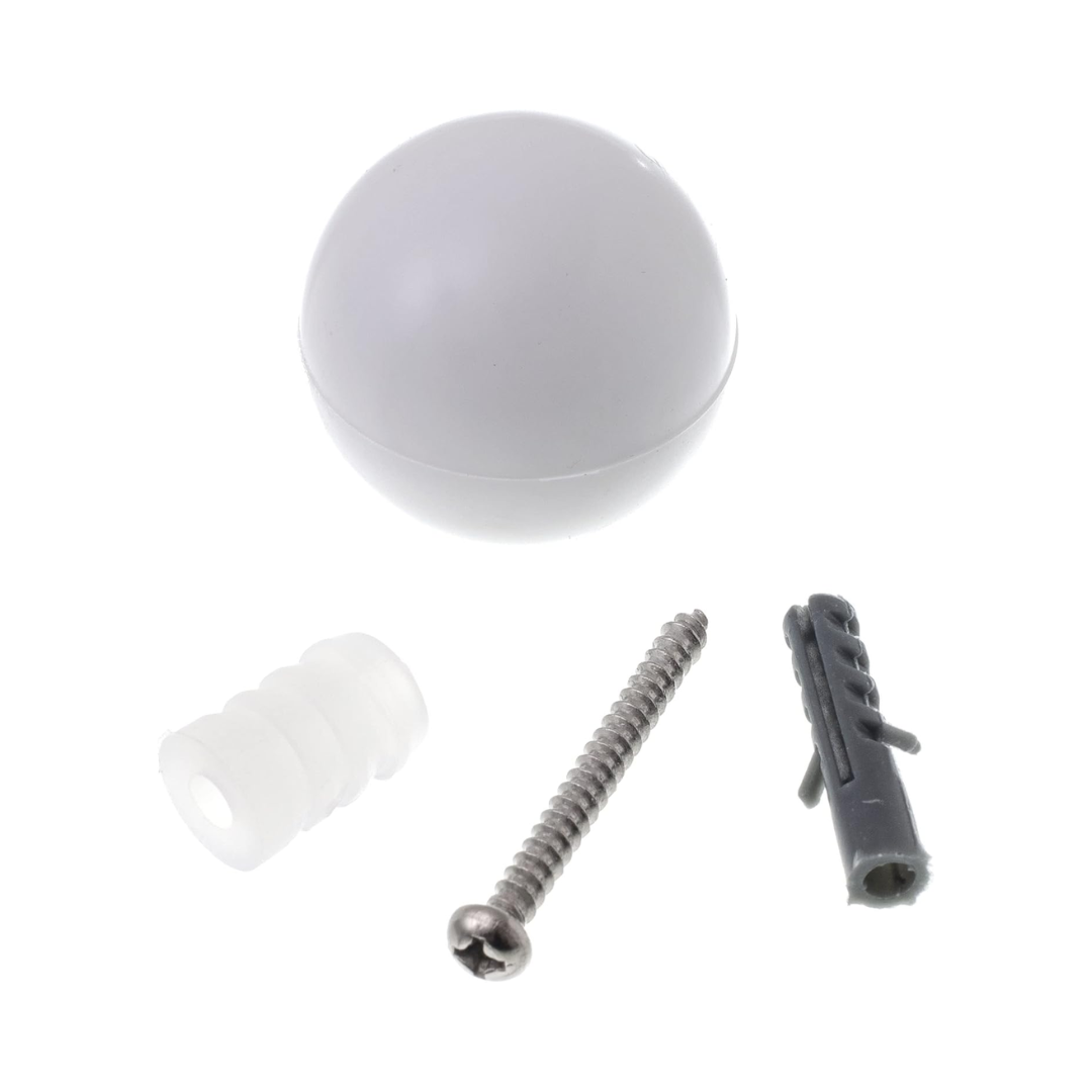 Batedor Para Porta Modelo Bola Branco Bemfixa 9004