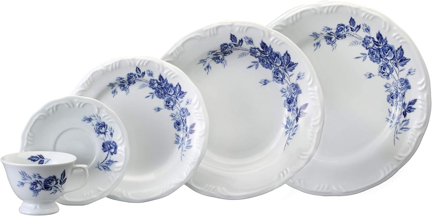 Aparelho de Jantar e Chá Cora 15 Peças em Porcelana - Schmid