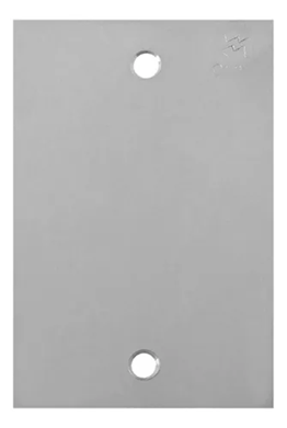 Placa 4 x 2 De Piso Latão E Inox Alto Brilho Cega - Olivo