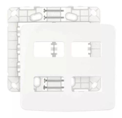 Conjunto Placa 4x4 4 Postos Horizotal Margirius Linha B3
