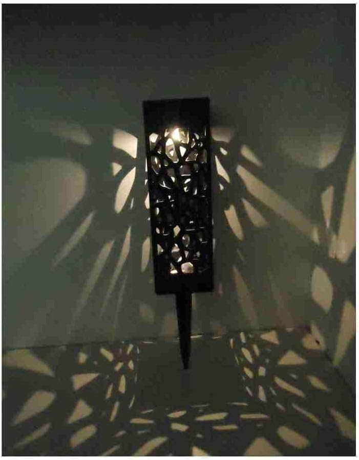 Luminária Balizadora Solar Sem Fio C/ Led Branco Quente Dni