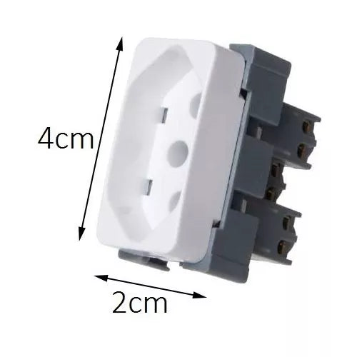 Tomada Padrao Brasileiro 2p+t 20a 250v Margirius Linha B3 Cor Branco