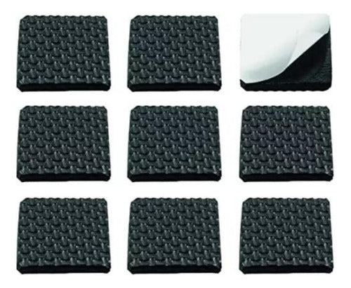 Protetor Adesivo EVA Quadrado 18pçs Marrom 3cm Bestfer