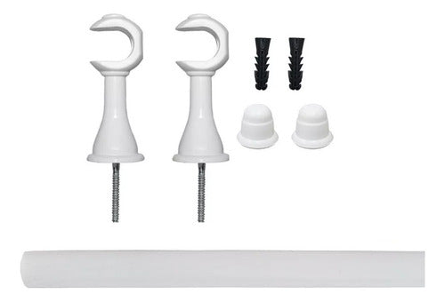 Varão De Cortina 19mm x 2m Branco - Tambasa