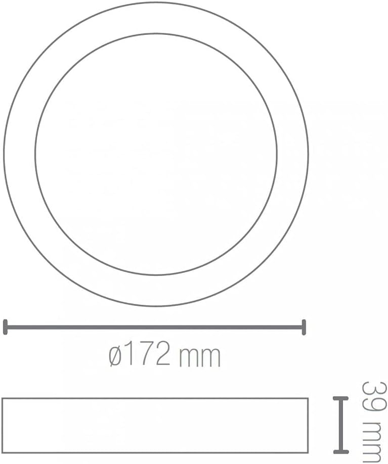 Plafon Led Sobrepor Redondo 12w Blumenau 3000k Luz Amarela