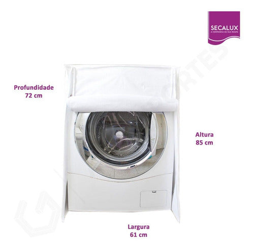 Capa Para Maquina de Lavar 10Kg C/Ziper - Secalux
