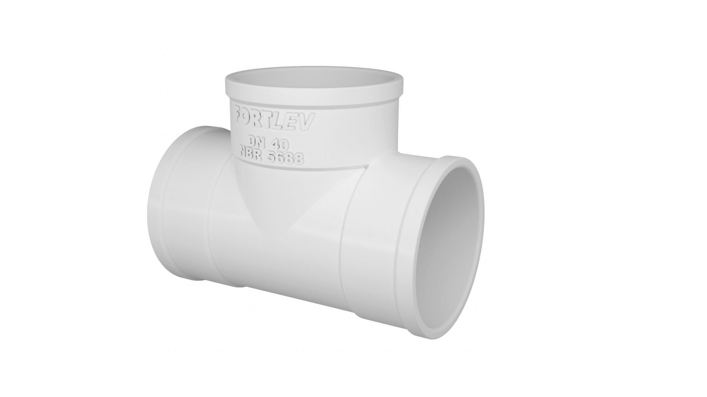 Kit 2 Te de Esgoto Dn 50 - Fortlev