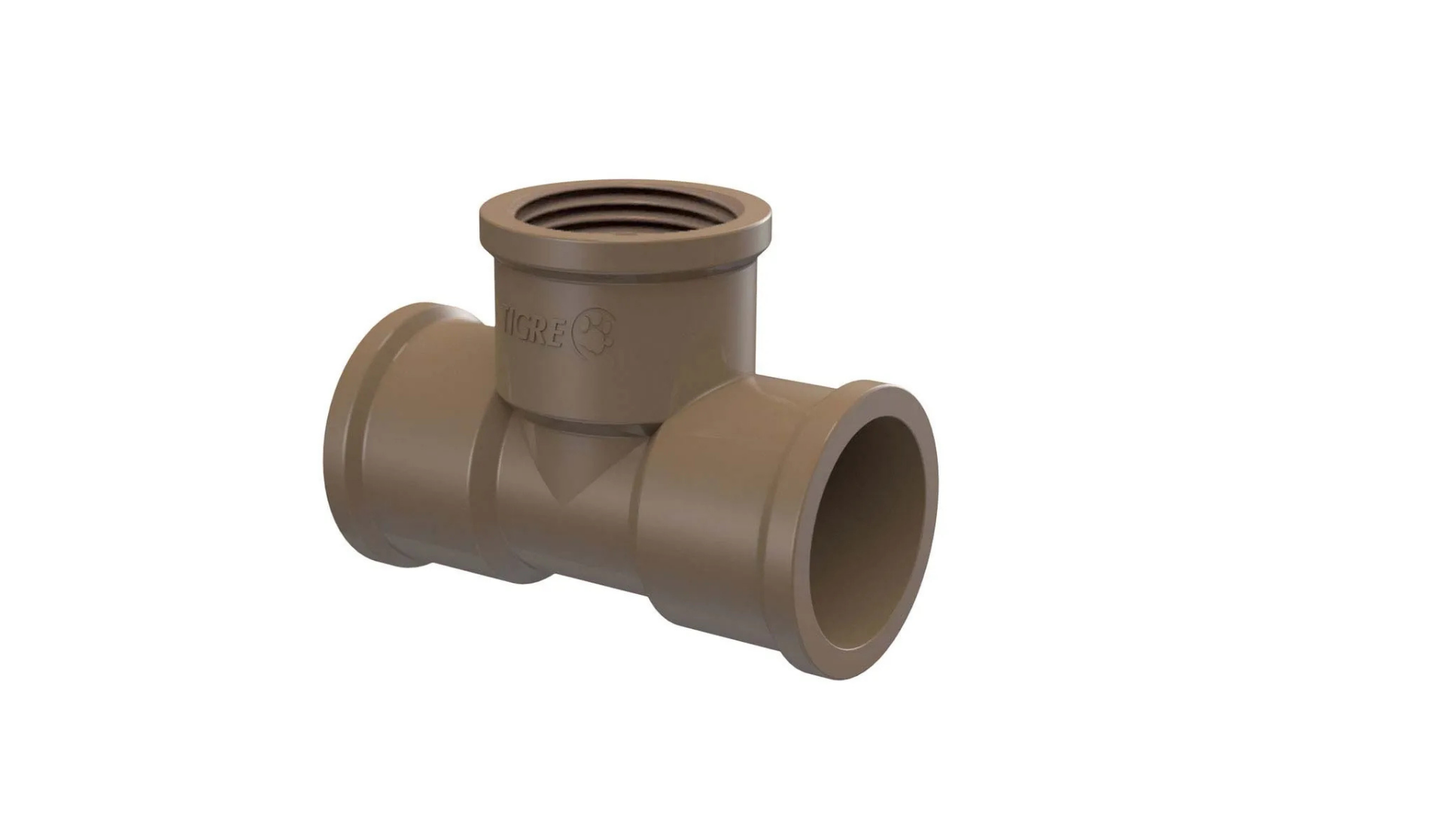 Kit c/3 Te de Redução 90° Soldável Mista 25mm x 1/2" Tigre