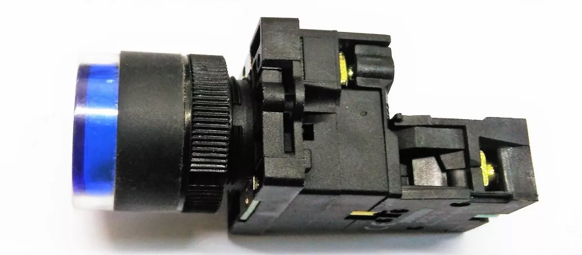 Botão Comando Impulso Iluminado Azul Soprano 220vca