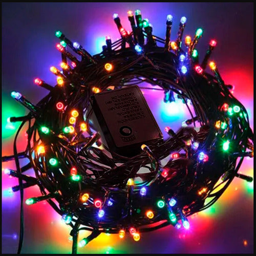 Pisca 100 LED Fio Verde com 8 Funções 127v Color 8m Florarte