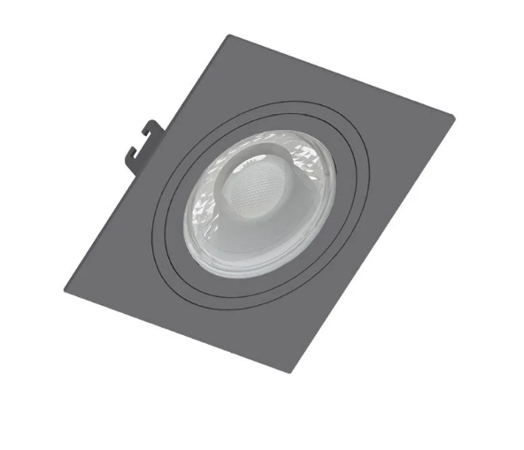Embutido Dicróica MR16 Quadrado Chumbo Metálico Iluminação