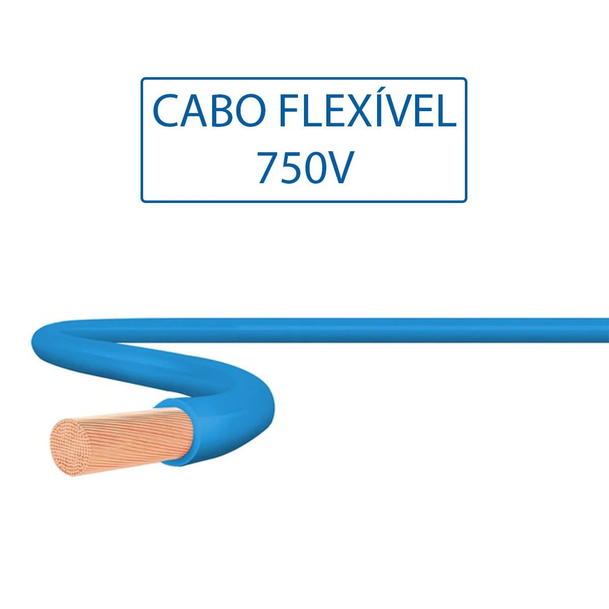 Cabo Flexível 4,0mm Azul Rolo de 14 metros 750v - Condumig