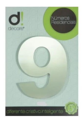 Número 9 de Acrílico Espelhado 15cm Decore