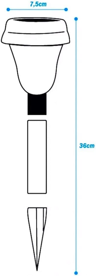 Kit 12 Espetos Balizador Solar ABS Luz Branca Ecoforce 6500k