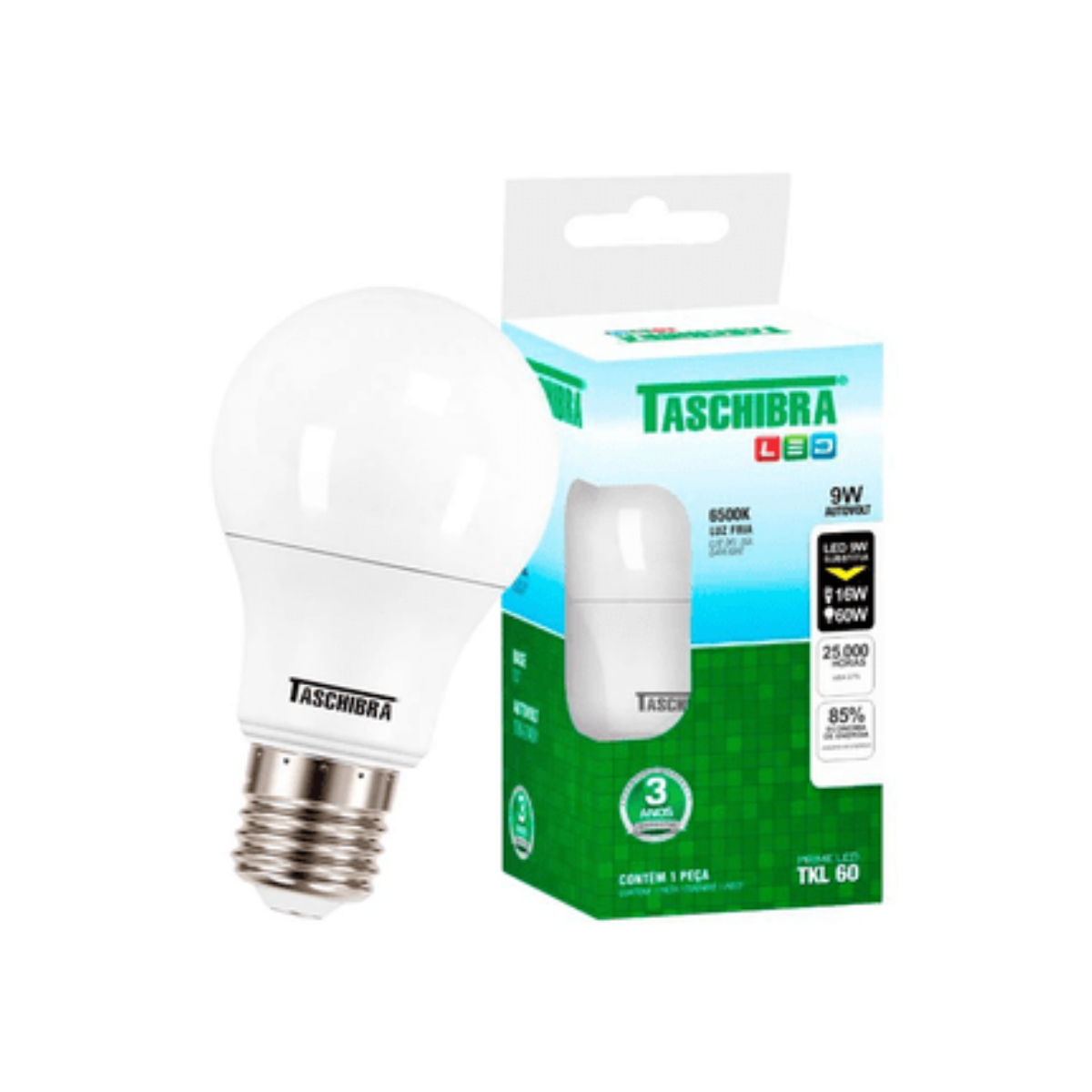 LAMPADA LED BULBO TKL 60 9W 6500K TASCHIBRA