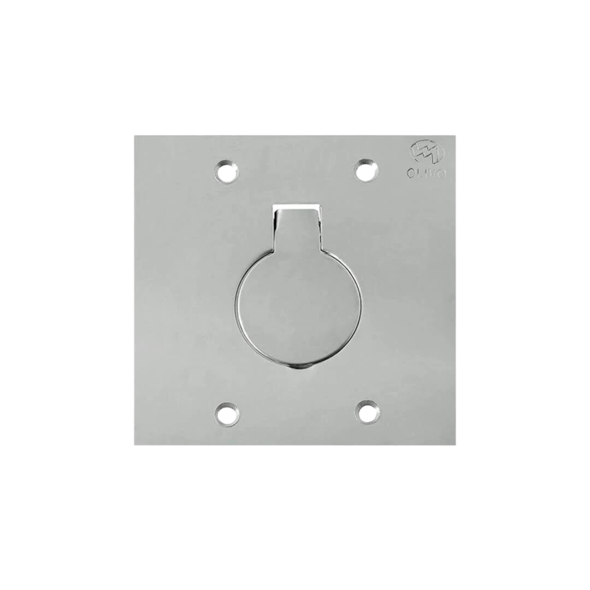 Placa para Caixa de Piso 4x4" 1 Tomada NBR14136 20A Inox PL80/2 Olivo