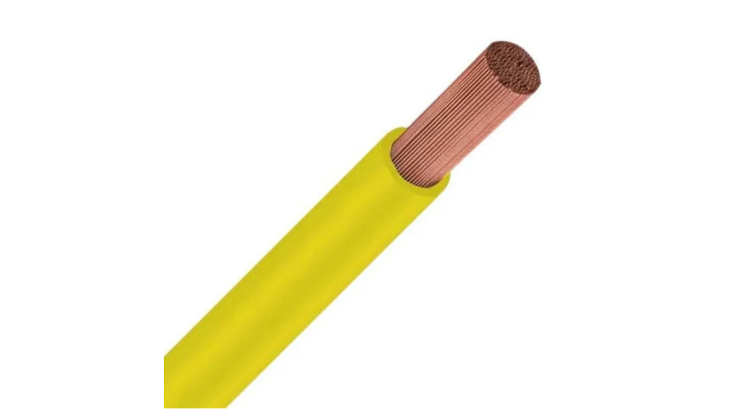 Cabo Flexicom 6,0mm Amarelo 1m - Cobrecom