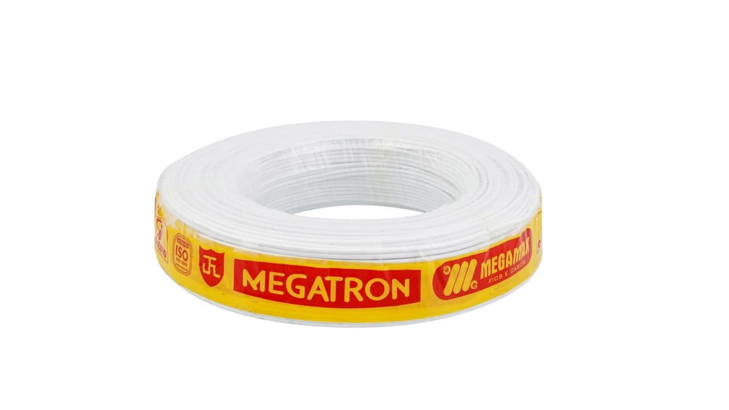 Cordão Paralelo 2x2,5mm Rolo 100 metros Branco - Megatron