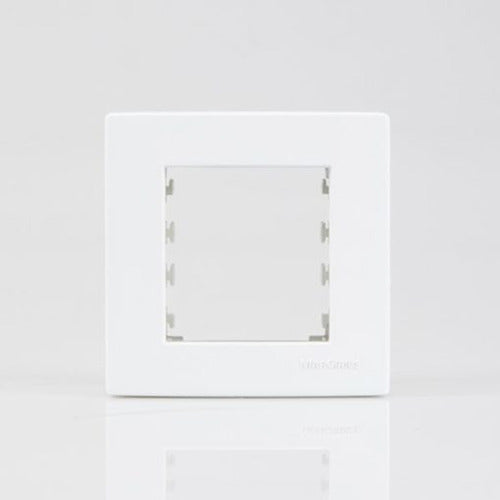 Caixa Sobrepor 75x75 2 Postos C/ Suporte Sleek Branco