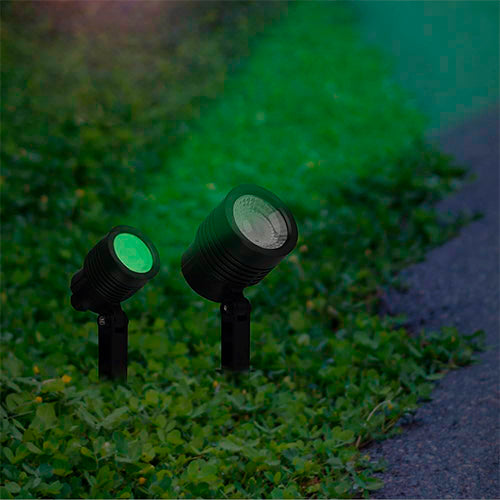 Espeto De Jardim Led Mr16 6w Luz Verde Noir - Taschibra