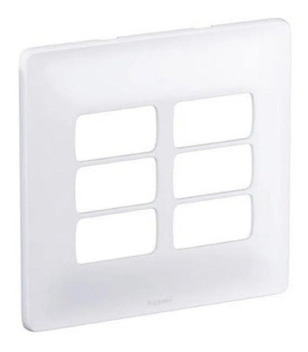 Conjunto de Placa Branco 4x4 3+3 Postos Separados Pial Zeffia