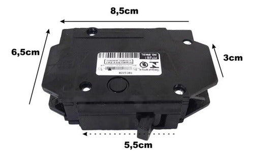 Disjuntor Nema Monopolar 20a GE Preto