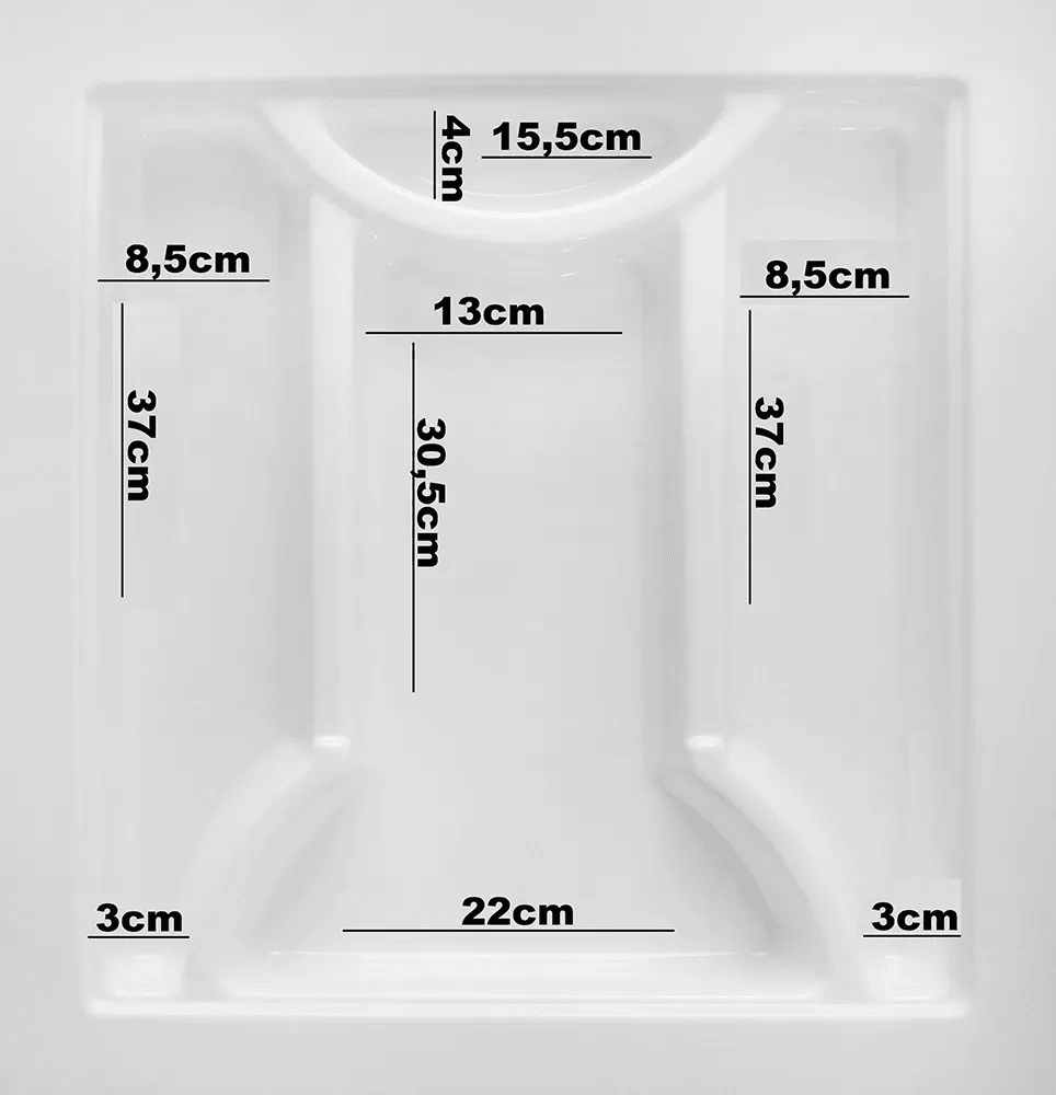 Divisor de Talheres 2G 540X480mm - Branco Cango - Federalle Express