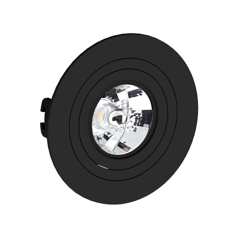 Spot embutir redondo Face Plana AR111 Preto GU10 Save Energy - Federalle Express