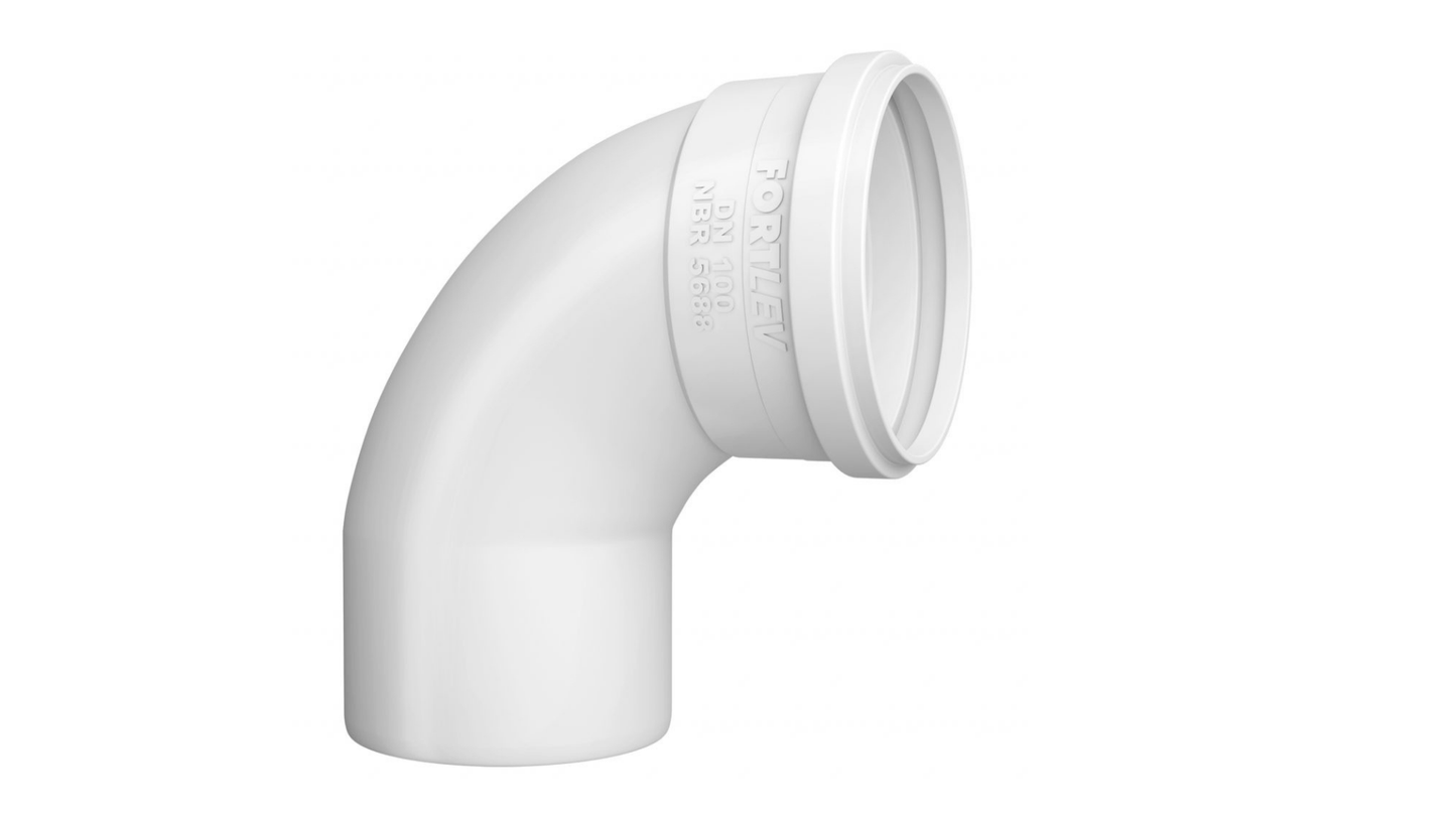 Kit 4 Curva 90° Curta de Esgoto Dn 40 - Fortlev