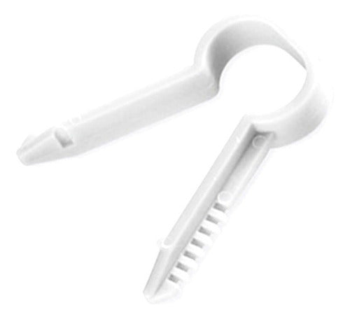 Kit 10 Bucha Clamp C10 Branco Grampo Alça Fixa Fio Cabo Ribeiro