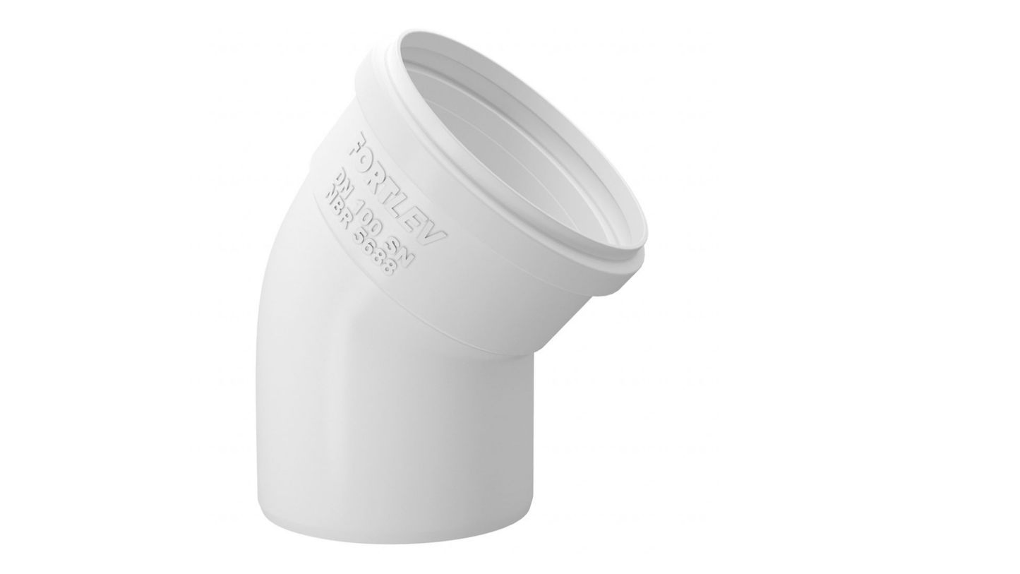 Kit 6 Joelho 45° de Esgoto Dn 40 -  Fortlev